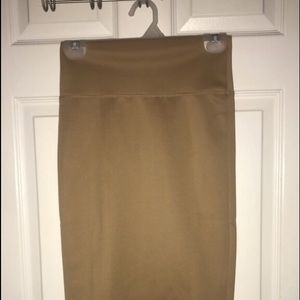 Tan tight fitted skirt